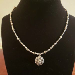 Marcasite Necklace & Matching Earrings